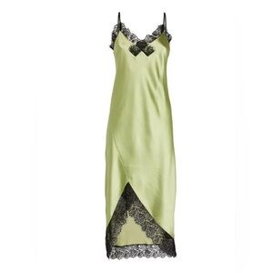 All Saints Sage and Black Lace Chemise
